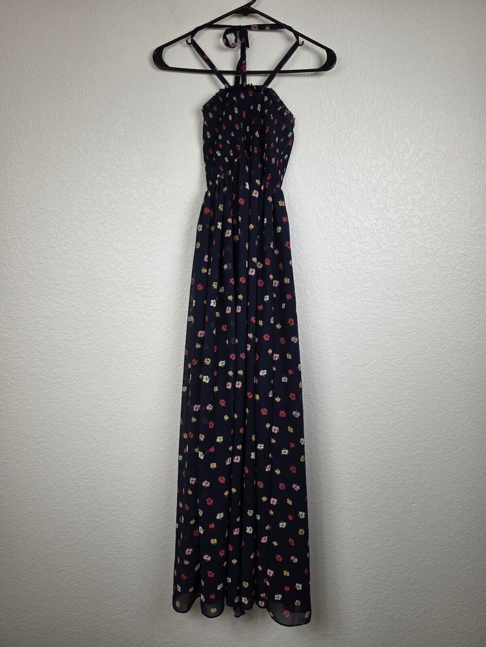 Madewell Navy Floral Maxi Dress XS